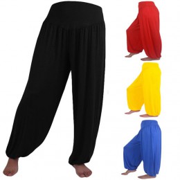 Taniec Harem spodnie damskie plus size 3XL 18 kolorów w połowie talii elastyczne luźne na co dzień modalne bawełniane miękkie sp