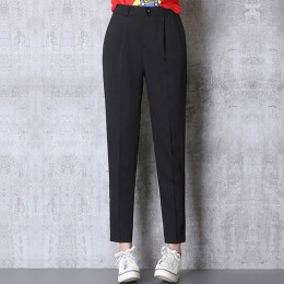 Gorąca sprzedaż Harem Pants kobiet 2019 lato jesień spodnie na co dzień spodnie OL elastyczna wysoka talia Slim spodnie robocze 