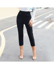 InstaHot elastyczne zapinane na zamek wysokiej talii ołówek spodnie kobiet jesień szczupła elastyczne spodnie Casual Streetwear 