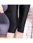 Kobiety lato 3xl 5xl plus rozmiar kolano długość capris lady slim dopasowany, chude koronki krótki legging duży rozmiar Mujer bł