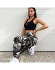 Weekeep kobiety wysokiej talii spodnie kamuflażu mody Pantalon Femme spodnie do kostki spodnie bawełniane Streetwear spodnie kam