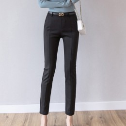Spodnie damskie 2019 nowa kostka długość Capris kobiece legginsy Pantalon Femme odzież robocza Slim wysokiej talii elastyczny pa