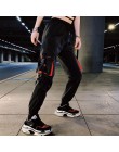 Kamuflaż Streetwear Cargo spodnie damskie na co dzień biegaczy czarny wysoka talia luźne spodnie damskie koreański styl spodnie 