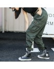 Kamuflaż Streetwear Cargo spodnie damskie na co dzień biegaczy czarny wysoka talia luźne spodnie damskie koreański styl spodnie 