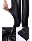 S-3XL nowy jesień Faux skórzana 2019 moda Sexy cienkie czarne legginsy Calzas Mujer leginsy legginsy rozciągliwe Push Up Plus ro