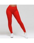NORMOV fitness legginsy damskie poliester długości kostki standardowe krotnie spodnie elastyczność Slim Push Up kobiet wielu kol