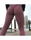 NORMOV fitness legginsy damskie poliester długości kostki standardowe krotnie spodnie elastyczność Slim Push Up kobiet wielu kol