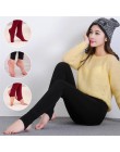 2019 kobiety jesień zima grube ciepłe Legging szczotkowane podszewka Stretch spodnie polarowe deptać stopy legginsy wysoka elast