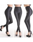 2018 nowa sprzedaż moda serpentyn sexy legginsy damskie legginsy Stretch wysokiej talii jakości spodnie ze sztucznej skóry Plus 
