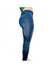 2019 kobiet nowej mody klasyczne rozciągliwe legginsy Sexy imitacja Jean Jeggings spodnie obcisłe duży rozmiar spodnie i spódnic