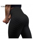 NORMOV kobiety czarny Push Up legginsy wysoka talia klasyczne spodnie kobiet trening legginsy Fitness odzież stałe oddychające