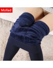 Mollad nowy plus kaszmiru modne legginsy kobiety dziewczyny ciepłe zimowe jasne aksamitne grube dzianiny Legging bardzo elastycz