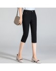 GAREMAY rozmiar Plus obcisłe Capris dżinsy kobieta kobiet Stretch długość do kolan spodenki jeansowe spodnie kobiet z wysokiej t