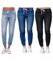 2018 nowy spodnie obcisłe jesienne w stylu Vintage wysoka talia Jeans nowe spodnie damskie spodnie pełnej długości spodnie luźne