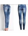 Nowe niebieskie dżinsy Pancil spodnie damskie wysokiej talii szczupłe z dziurami dżinsy dorywczo spodnie ze stretchem spodnie je