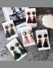 Tiny Tassel Kolczyki dla Kobiet Moda Biżuteria Vintage, Aksamit Piłka Komunikat Fringed Kropla Kolczyk Kobiet Biżuteria 2018 Now