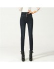 2019 dżinsy kobiet wysokiej talii elastyczne Skinny Denim długie spodnie ołówkowe Plus rozmiar 40 kobieta dżinsy Camisa Feminina