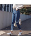 Bawełna biały dżinsy kobieta wysoka talia skinny jeans kobieta plus rozmiar mama dżinsy czarny 2019 wiosna nowy beżowy niebieski