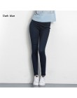 LEIJIJEANS moda jesień legginsy niebieski S 6XL kobieta w połowie talii Plus Size kobiety wysokiej elastyczna pełna długość spod