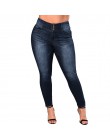 Romacci kobiety 5XL rozmiar Plus jeansy Feminino Casual Push Up Denim Jeans stretch wysokiej talii spodnie obcisłe Slim Fit Body
