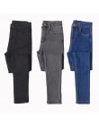 Dżinsy dla kobiet wysoka talia plus rozmiar skinny szary czarny niebieski mama dżinsy Denim ołówek spodnie 6XL