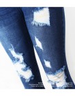 2127 Youaxon nowe Ultra rozciągliwe niebieskie frędzle porwane jeansy damskie denimowe spodnie spodnie dla kobiet ołówkowe obcis