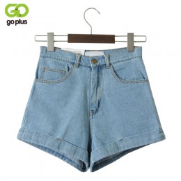 GOPLUS wysokiej talii spodenki jeansowe dla kobiet w stylu Vintage Sexy spodenki jeansowe damskie spodenki jeansowe Feminino Sli