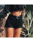 LITTHING 2019 moda kobiety letnie spodenki jeansowe dżinsy damskie wysokiej zwężone krótkie nowe Femme Push Up Skinny Slim spode
