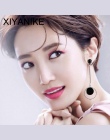 XIYANIKE Koreański Mody Geometria Długim Asymetria Kolczyk Koło Rhinestone Ear Stud Nowy Akrylowa Big Kolczyki Bijoux Brincos E2