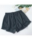 Lato nowy styl moda w stylu Vintage elastyczna wysokiej talii kobiece szorty szyfon damskie szorty na co dzień Boho plaża spodni