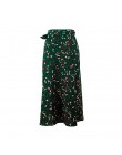 OOTN w stylu Vintage Leopard Print długie spódnice kobiety spódnica midi z wysokim stanem muszka 2019 lato Sexy podziel spódnica