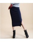 2016 lato spódnice Sexy Chic spódnice ołówkowe spódnica z wełny żebra dzianiny długa spódnica pakiet Hip podziel talii spódnica 