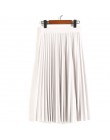 SheBlingBling wiosna jesień moda damska wysokiej talii plisowana jednolity kolor pół długość elastyczna spódnica promocje Lady c