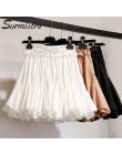 Surmiitro biały czarny szyfonowa lato spodenki spódnica kobiet 2019 moda koreański wysoka talia Tutu plisowane Mini Sun szkoła s