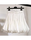 Surmiitro biały czarny szyfonowa lato spodenki spódnica kobiet 2019 moda koreański wysoka talia Tutu plisowane Mini Sun szkoła s
