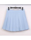 2018 nowa wiosna wysokiej talii piłka plisowana spódnica Harajuku spódniczki dżinsowe solidna linia sailor spódnica Plus rozmiar