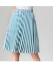 ANASUNMOON kobiety szyfonowa plisowana spódnica w stylu Vintage wysoka talia spódnice Tutu kobiet Saia Midi Rokken 2016 lato sty