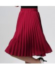 ANASUNMOON kobiety szyfonowa plisowana spódnica w stylu Vintage wysoka talia spódnice Tutu kobiet Saia Midi Rokken 2016 lato sty