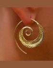 E0447 Biżuteria Etniczna Swirl Hoop Kolczyki Dla Kobiet Brincos Złoty Kolor Geometryczne Kolczyki Steampunk Styl Oświadczenie Pa