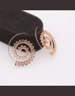 E0447 Biżuteria Etniczna Swirl Hoop Kolczyki Dla Kobiet Brincos Złoty Kolor Geometryczne Kolczyki Steampunk Styl Oświadczenie Pa