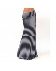 Moda damska Plus rozmiar podłogi długość Maxi spódnica z Stretch Floral Bodycon Spódnica na plażę w paski Casual długi spódnica 