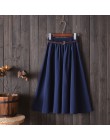 Midi długość kolana lato spódnica kobiety z paskiem 2019 moda koreański panie wysokiej talii plisowana spódnica szkoła spódnica 