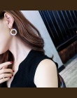 FYUAN Moda Koreański Styl Big Okrągły Hoop Kolczyki Luksusowe Złoty Srebrny Kolor Rhinestone Kolczyk Kobiet Biżuteria Party Prez