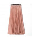 Anasunmoon wiosna czeski plisowane długie spódnice kobiet lato jednolity kolor wysokiej talii długa spódnica szyfonowa Tutu eleg