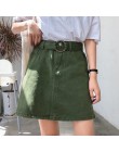 5 kolory kobiety spódnica lato wysokiej talii spódnice damskie Casual koreański linia Mini spódnica Harajuku minimalizm Denim sp