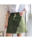 5 kolory kobiety spódnica lato wysokiej talii spódnice damskie Casual koreański linia Mini spódnica Harajuku minimalizm Denim sp