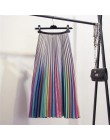 Marwin 2019 wiosna nowy-Coming kobiety spódnice Rainbow paski-line połowy łydki spódnice High Street europejski styl wysokiej ja