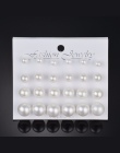 Moda 12 para/zestaw MissCyCy Kobiety Plac Kryształowe Serce Stadniny Kolczyki dla Kobiety Symulowane Pearl Kwiat Kolczyki Pierci