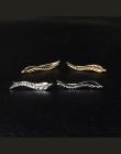 E02 Nowy Biżuteria Liścia Stadniny Kolczyki Dla Kobiet 2017 gorąca Sprzedaż 1 Para Ear Cuff Złota-kolor Kolczyk Hurtownie Bezpła