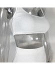 NewAsia ogród dwuczęściowy zestaw 2 sztuka zestaw kobiety zima prążkowany krótki top i zestaw spódnic pasujące zestawy kobieta s